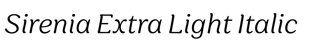 Sirenia Extra Light Italic